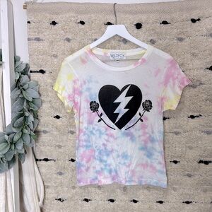 Wildfox Tie-Dye Heart Tee size S